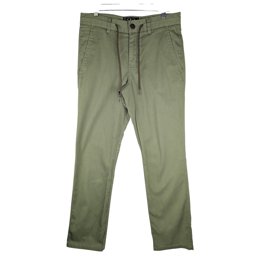 Hippytree Pioneer Chino Pants Mens 30 Olive‎ Green Drawstring Outdoor Hiking